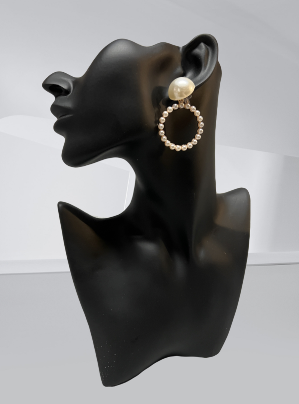 Pearl & Circle Earrings
